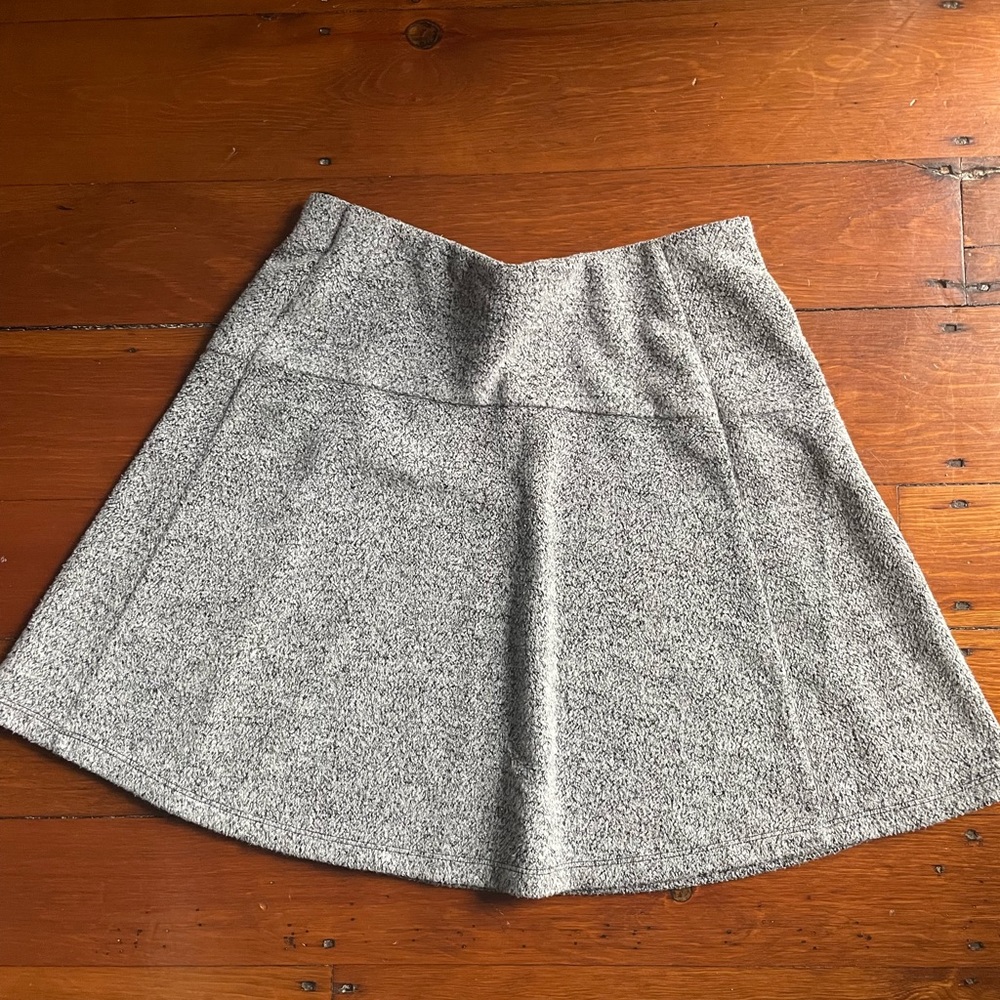 The loft A-line skirt, while/gray petite XS